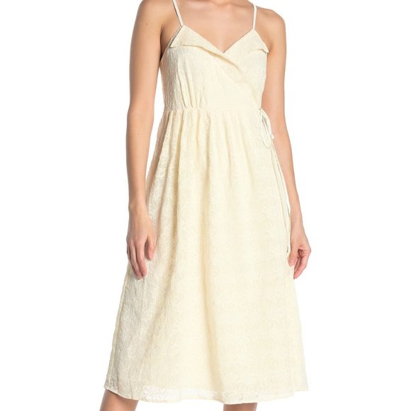 NWT Madewell  Floral Embroidered Pleat Wrap Dress - Picture 3 of 5